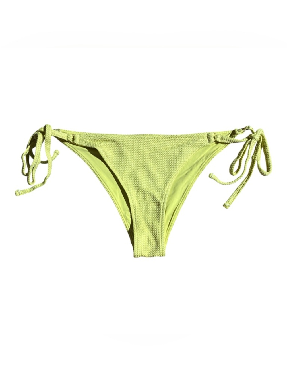 Revel Rey Textured Bikini Bottom Green